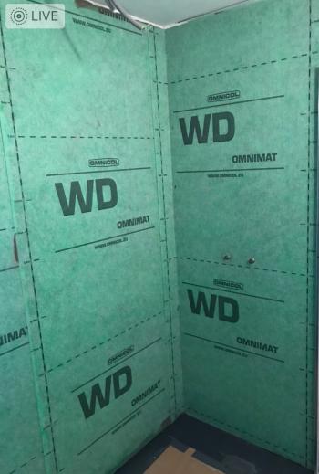 Waterdichtingsdoek achter de wandtegels